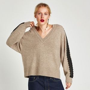 Zara Sweater with Contrasting Lace